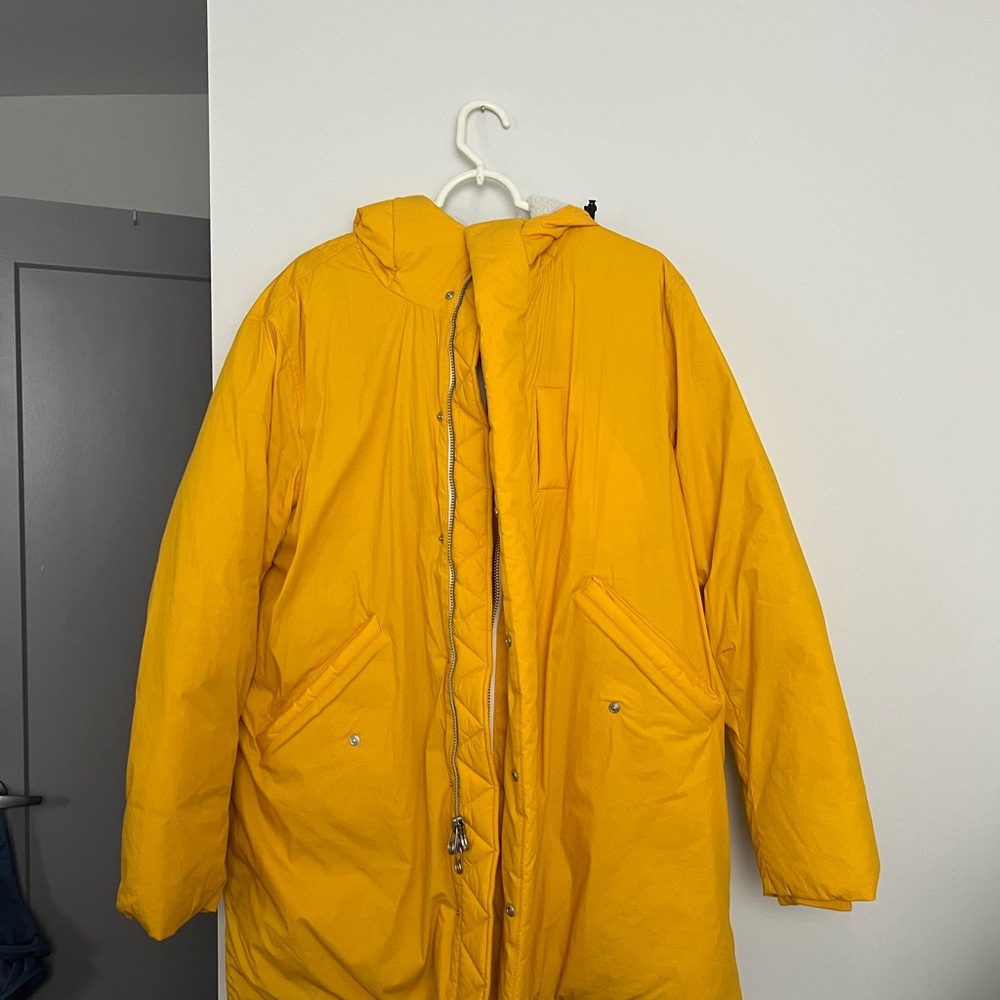 Bright Yellow Puffer Coat